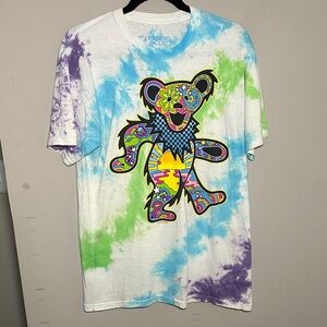 Grateful Dead Liquid blue Aqua Tie-Dye T-Shirt